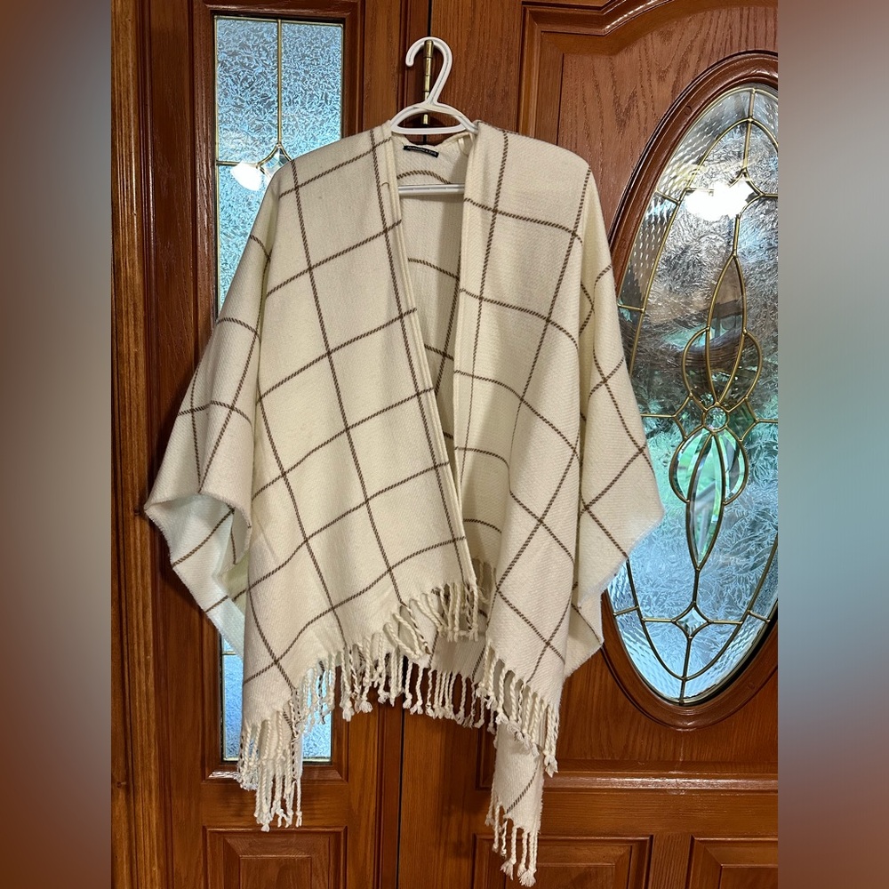 Flannel poncho Abercrombie one size fits all